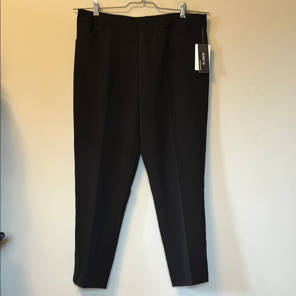 Zac & Rachel black polyester dress pants slim ankle new with tags size 14